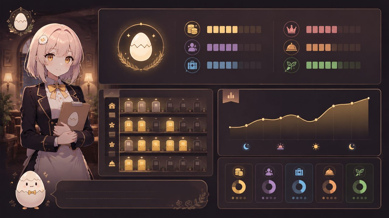 蛋少女 酒店经营 实机截图 6